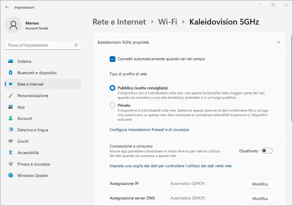 Come cambiare tipo di rete da pubblica a privata in Windows 11